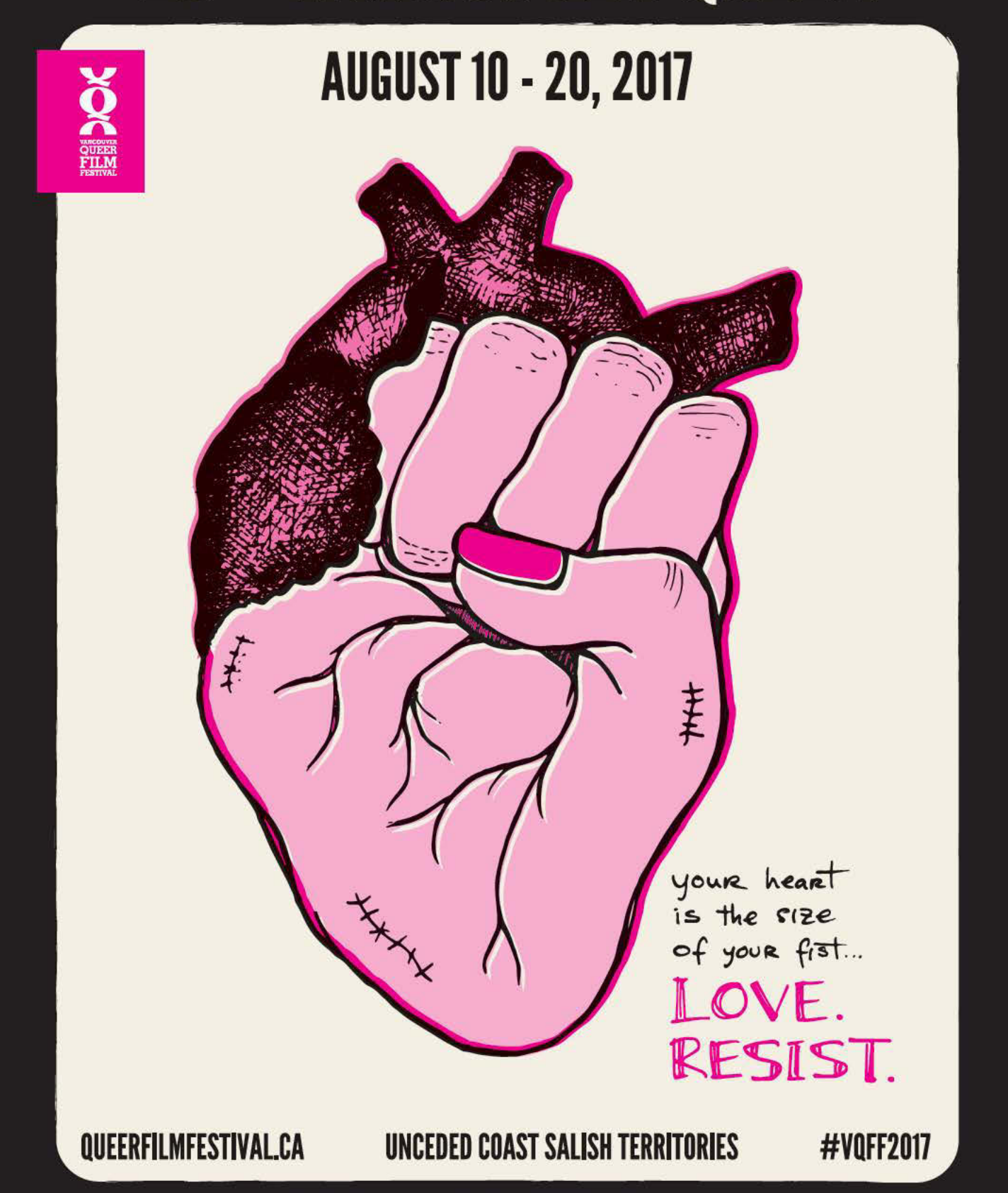 Your heart is the size of your fist - VQFF campaign poster
